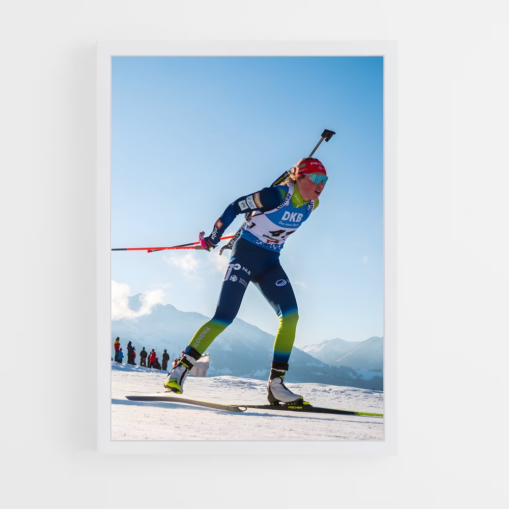 Poster Ski au Soleil – affiche Biathlon (vue 3)